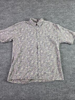 Vintage Tori Richard Honolulu Hawaiian Shirt Mens Large Floral Short Sleeve